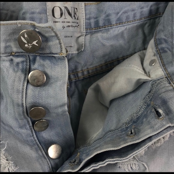 One Teaspoon Outlaws Wilde High Rise Jean Shorts - Picture 3 of 6